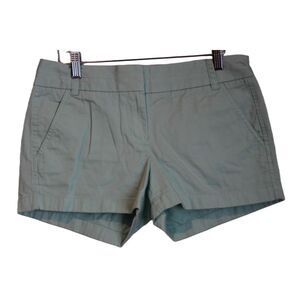 Womens J.Crew 3" Chino 61456 Alpine Blue Cotton Pockets Chino Shorts Size 2